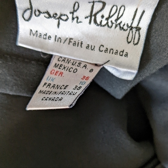 JOSEPH Ribkoff Wide Leg black pants Belted Pants size 8 T8 - Picture 9 of 10